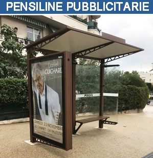 pensiline pubblicitarie fermata bus