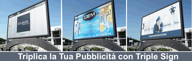 impianti pubblicità esterna trifacciali