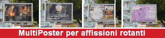 pubblicità esterna 8 affissioni scorrevoli retroilluminate
