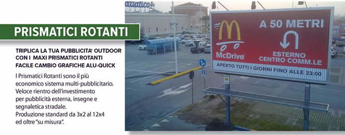 impianti per affissioni pubblicitarie 6x3