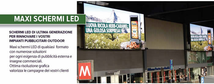 impianti digitali per pubblicità outdoor
