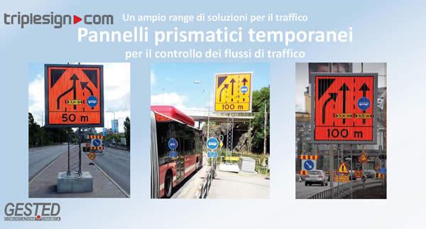 Segnaletica stradale temporanea con messaggiio variabile